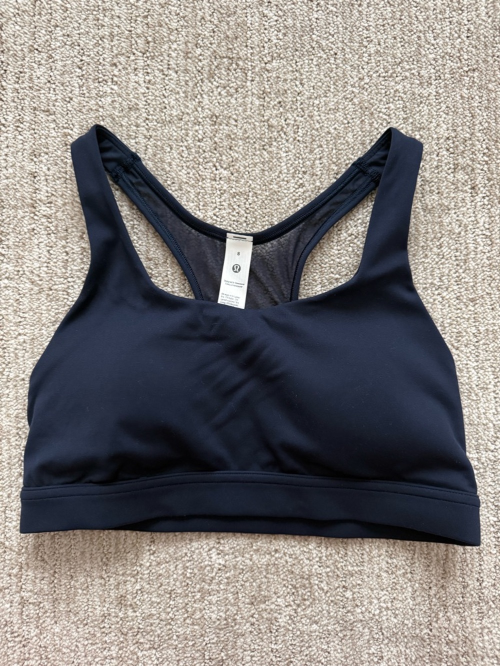 Lululemon Wunder Train Mesh-Back Bra Medium
Support, B/C Cup, True Navy - Size 8 - Picture 4 of 7